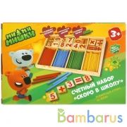 Игрушка деревянная Ми-ми-мишки счетный набор Буратино в кор.120шт | фото №0