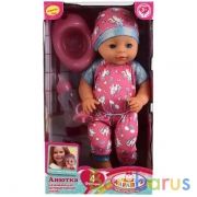 Пупс функциональный Анютка 40 см, пьет, писает, 4 функции, акс, кор КАРАПУЗ в кор.12шт | фото №0