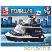 КОНСТРУКТОР ПЛАСТ. "ВОЕННАЯ ПОЛИЦИЯ" С ФИГУРКАМИ, 98ДЕТ. В РУСС. КОР. 22*17*4СМ в кор.60шт | фото №0