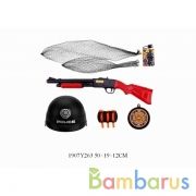 Набор оружия каска+автомат в сетке в кор.2*48шт | фото №0