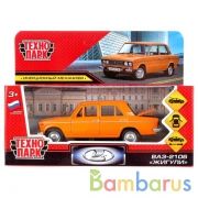 Машина металл "ваз-2106 жигули" 12см, открыв. двери, инерц., оранжевый в кор. Технопарк в кор.2*36шт | фото №0