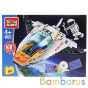 Конструктор "ремонт спутника", с фигуркой, 88дет. в русс. кор. Город мастеров в кор.2*40шт | фото №0