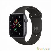 Часы Apple Watch SE GPS 40mm Aluminum Case with Sport Band Серый космос/Черный MYDP2 | фото №0