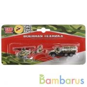 НАБОР ИЗ 2-Х МЕТАЛЛ. МОДЕЛЕЙ "ТЕХНОПАРК" ВОЕННАЯ ТЕХНИКА 7,5СМ НА БЛИСТЕРЕ (РУСС. УП) в кор.2*72наб | фото №0