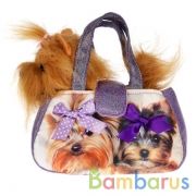 Мягкая игрушка йорк в сумочке 16х18см, в пак МОЙ ПИТОМЕЦ в кор.24шт | фото №0