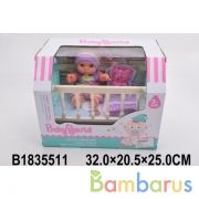 Мебель для кукол, кроватка с пупсом 925-40 в кор. в кор.18шт | фото №0