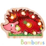 Игрушка деревянная рамка-вкладыш "ежик" Буратино в кор.200шт | фото №0