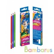 Цветные карандаши БУБА 6цв, трёхгран, буба Умка в кор.20*24шт | фото №0