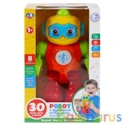Робот 30 песен,фраз,звуков.запись и модуляция голоса.трещотка.свет.кор.бат. Умка в кор.3*12шт | фото №0