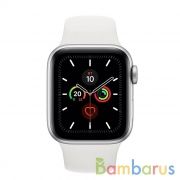 Часы Apple Watch Series 5 44 мм Aluminum Case with Sport Band Silver/White (серебристый/белый) MWVD2 | фото №0