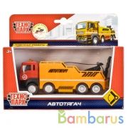 МАШИНА "ТЕХНОПАРК" МЕТАЛЛ. АВТОТЯГАЧ 1:64, ДЛИНА 13СМ, ПОДВИЖНЫЕ ЭЛЕМЕНТЫ В РУСС. КОР. в кор.4*24шт | фото №0