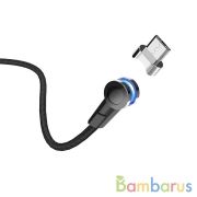USB дата-кабель Hoco S8 Magnetic charging data cable for MicroUSB (1.2м) (2.4A) Черный | фото №0
