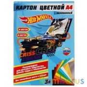 Картон ХОТ ВИЛС цветной, мелов, 10л, 10цв, а4 Умка в кор.30шт | фото №0