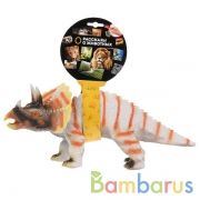 Игрушка пластизоль динозавр трицератопс 33*12*16см, звук, хэнтэг Играем вместе в кор.2*36шт | фото №0