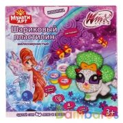 Шарик. пласт-н Мультиарт WINX мелкозерн., застыв., 4цв*20г, глаза в русс. кор. в кор.4*24шт | фото №0
