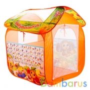 Палатка детская игровая СОЮЗМУЛЬТФИЛЬМ Чебурашка с азбукой, 83х80х105см, Играем вместе в кор.24шт | фото №0
