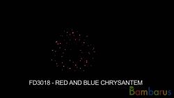 FD3018 (Шар 3") RED&BLUE CHRYSANTEM 3" | фото №0