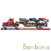 Трейлер инерц. с 3-мя машинками в пласт. в кор.2*30шт | фото №0