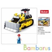 Конструктор пласт. бульдозер с фигуркой, 231дет в русс. кор. в кор.32шт | фото №0