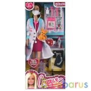 Кукла 29 см софия-ветеринар, с питомцем и акс, руки и ноги сгиб в кор КАРАПУЗ в кор.24шт | фото №0