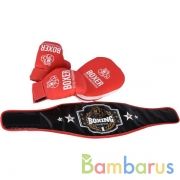 БОКСЕРСКИЙ НАБОР (ЛАПА,ПОЯС, ПЕРЧАТКИ)  в кор.10шт | фото №0