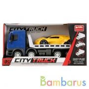 Трейлер инерц. с машинкой, цвет в ассорт. 663-A2 в кор. в кор.2*12шт | фото №0