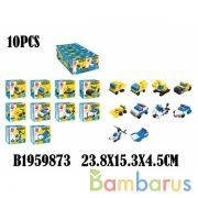 Конструктор пласт. машинка, в ассорт. в кор. в дисплее уп-10шт в кор.60уп | фото №0