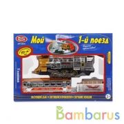 Железная дорога на бат. с дымом, свет+звук, длина 282см 0616 в русс. кор. 38*26*8см в кор.24шт | фото №0