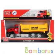 ТМ Технопарк. Машина металл. "САМОСВАЛ", длина 21см, инерц, подв. элем. в русс. кор. в кор.2*36шт | фото №0