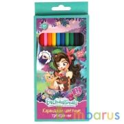 Цветные карандаши ЭНЧЕНТИМАЛС 12цв, трёхгран Умка в кор.20*12шт | фото №0