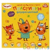 ТРИ КОТА Пластилин неон, 12 цв (180 г) MULTIART в кор.16шт | фото №0