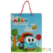 Пакет подарочный глянцевый Грузовичок Лёва 26х32х14см в пак. "Играем вместе" уп-12шт в кор.6уп | фото №0