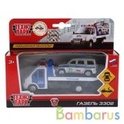 НАБОР ИЗ 2-Х МАШИН "ТЕХНОПАРК" МЕТАЛЛ. ГАЗЕЛЬ ЭВАКУАТОР 12,5СМ+ УАЗ ПАТРИОТ 7,5СМВ КОР в кор.2*24наб | фото №0