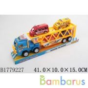 Автовоз инерц. с машинками, цвет в ассорт. JF688-6 в пласт. в кор.2*30шт | фото №0