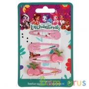 Аксессуары д/девочек ЭНЧЕНТИМАЛС 4 заколки с украшениями на карт в пак МИЛАЯ ЛЕДИ уп-12шт в кор100уп | фото №0