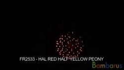 fr2533 ( Шар 2,5" ) HALF RED/YELLOW PEONY, CE | фото №0