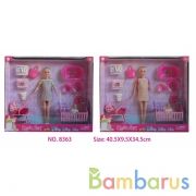 Кукла беременная, гнущаяся, с аксесс., в ассорт. в кор. в кор.6шт | фото №0