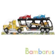 Трейлер инерц. с 4-мя машинками, цвет в ассорт. 6280-5 в пласт. в кор.2*36шт | фото №0