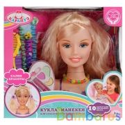 Кукла-манекен 21см, для создания причесок,с наб.косметики, акс , в кор. КАРАПУЗ в кор.2*12шт | фото №0