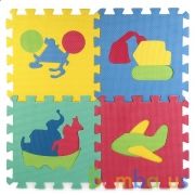 Коврик сборный ЭКРАН любимые герои транспорт 10 сегментов каждый 28*28см ИГРАЕМ ВМЕСТЕ в кор.12шт | фото №0