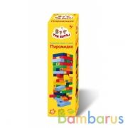 Настольная игра пирамидка деревянная башня Три Кота кор.8*27*8см ИГРАЕМ ВМЕСТЕ в кор.25шт | фото №0
