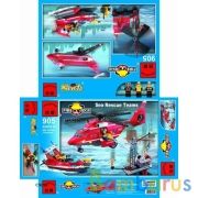 КОНСТРУКТОР ПЛАСТ. ПОЖАРНАЯ СЛУЖБА (КАТЕР+ВЕРТОЛЕТ) С АКСЕСС., 404ДЕТ. В КОР. в кор.20шт (Р) | фото №0