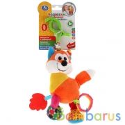 Текстильная игрушка погремушка лиса подвеска с вибрацией на блистере Умка в кор.125шт | фото №0