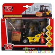 МАШИНА "ТЕХНОПАРК" МЕТАЛЛ. ИНЕРЦ. ПОГРУЗЧИК 13,5, СВЕТ+ЗВУК, С АКСЕСС. В РУСС. КОР. в кор.2*24шт | фото №0