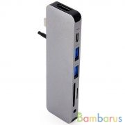 Переходник HyperDrive SOLO 7-in-1 Hub for USB-C MacBook Pro 2016/2017/2018 (Серый космос) | фото №0