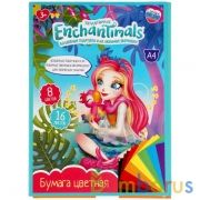 Бумага цветная ЭНЧЕНТИМАЛС 16л, 8цв, а4, enchantimals Умка в кор.30шт | фото №0