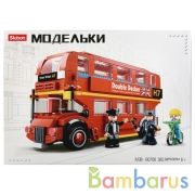 Конструктор пласт. автобус с фигурками, 382дет. в русс. кор. в кор.12шт | фото №0