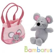 Мягкая мышка 19см в модной сумочке, в пак. (русс. уп.) "Мой питомец" в кор.24шт | фото №0