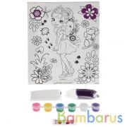 Набор д/тв-ва ЭНЧЕНТИМАЛС холст для росписи с глиттером и декором 20*25 см MultiArt в кор.48шт | фото №0