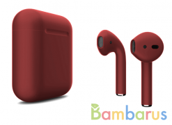 Беспроводные наушники Apple AirPods 2 Color (без беспроводной зарядки чехла) Бордовый | фото №0